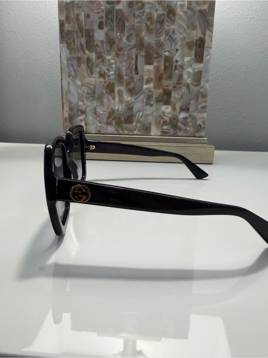 Gucci Black Square Gradient Sunglasses with Gold Emblem main image 5